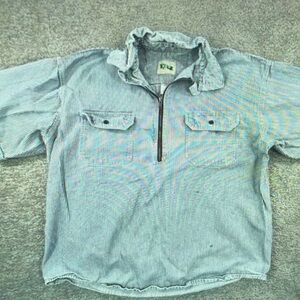 Men's Casual Blue Button Down Shirt